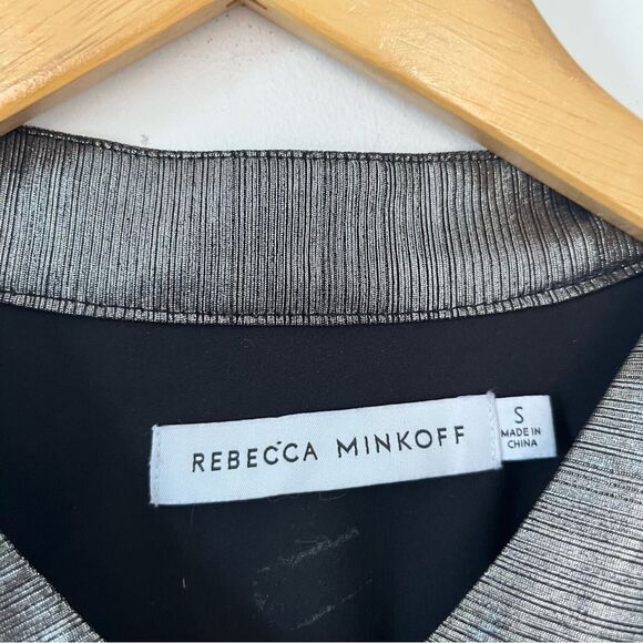 Rebecca Minkoff Silver Metallic Ollie Tiered Mini Dress - Picture 10 of 15